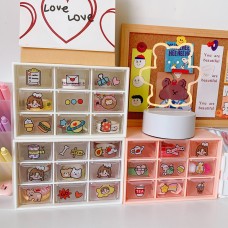 Girl Ins Jiugongge Dust-Proof Drawer Storage Box Desktop Stationery Jewelry Hand Account Cosmetics Storage Students Girl Ins Jiugongge Dust-Proof Drawer Storage Box Desktop Stationery Jewelry Hand Account Cosmetics Storage Students