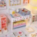 Simple Ins Installation-Free Temperament Double-Layer Desktop Rack Dormitory Bedroom Desk Folding Storage Rack Finishing Rack