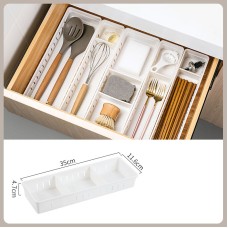 Japanese Style Desktop Drawer Storage Box Separate Kitchen Tableware Stationery Finishing Small Box Transparent Plastic Compartment Artifact