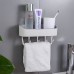 European Style Simple Punch Free Bathroom Wall-Mounted Rack Toilet Multi-Functional Kitchen Plastic Storage Rack