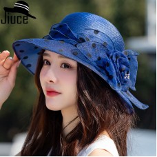 Organza Shade Hat Goddess Temperament Wave Point Flower Pot Hat Spring And Summer New Outdoor Sunscreen Breathable Sun Hat