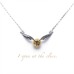 Harry Potter Surroundings Golden Snitch Necklace 925 Silver Electroplating Two-color Real Gold Plated Small and Exquisite Clavicle Chain