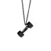 Korean Fashion Fitness Lettering Dumbbell Necklace Men's Pendant Domineering Titanium Steel Personality Couple Girls Simple Jewelry