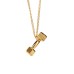 Korean Fashion Fitness Lettering Dumbbell Necklace Men's Pendant Domineering Titanium Steel Personality Couple Girls Simple Jewelry