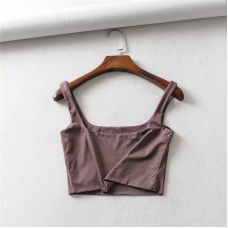 Sling Word Neck Striped Clothes Open Back Slim Type Milk Silk Solid Color Vest Sling Word Neck Striped Clothes Open Back Slim Type Milk Silk Solid Color Vest