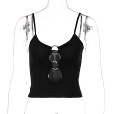 Cutout Front Navel Slim Fit Sling Top Cutout Front Navel Slim Fit Sling Top