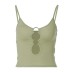 Cutout Front Navel Slim Fit Sling Top