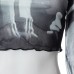 Summer New Printed Round Neck Pullover Horn Long-Sleeved Navel Baring Casual European Women's Top