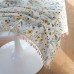 Pure Cotton Literary Nordic Japanese Tassel Tablecloth Printing Cover Towel Broken Flower Rectangular Tablecloth