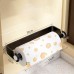 Home Cling Film Holder Long Creative Roll Paper Holder Black Thickened Punch-Free Space Aluminum Wall Hanging Kitchen Towel Holder Home Cling Film Holder Long Creative Roll Paper Holder Black Thickened Punch-Free Space Aluminum Wall Hanging Kitchen Towel Holder