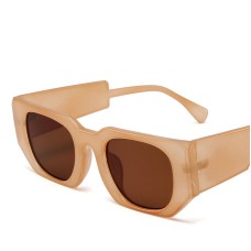 Trendy New Sunglasses Ins Personality Wide Leg Small Frame Sunglasses Retro Square Modern Glasses Men