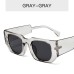 Trendy New Sunglasses Ins Personality Wide Leg Small Frame Sunglasses Retro Square Modern Glasses Men