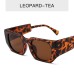 Trendy New Sunglasses Ins Personality Wide Leg Small Frame Sunglasses Retro Square Modern Glasses Men