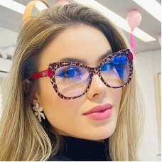 New TR High-Definition Anti-Blue Light Glasses Personality Contrast Color Trend Glasses Frame Retro Cat's Eye Plain Light Lenses