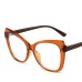 New TR High-Definition Anti-Blue Light Glasses Personality Contrast Color Trend Glasses Frame Retro Cat's Eye Plain Light Lenses