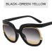 Ins Net Red With The Same Personality Contrasting Color PC Sunglasses Fashion Retro Round Ladies Sunglasses