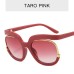 Ins Net Red With The Same Personality Contrasting Color PC Sunglasses Fashion Retro Round Ladies Sunglasses