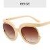 Ins Net Red With The Same Personality Contrasting Color PC Sunglasses Fashion Retro Round Ladies Sunglasses
