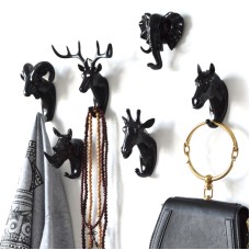 Door Hook Wall Hanging Wall Entrance Door Key Rack Hanger Home Creative Antler Art Punch-Free