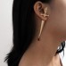 Niche Design Long Sword Hilt Earrings Cool Hip-Hop Red Water Drop Cross Earrings