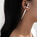 Niche Design Long Sword Hilt Earrings Cool Hip-Hop Red Water Drop Cross Earrings
