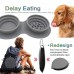 Pet Slow Food Anti-Choking Dog Bowl Folding Anti-Vomit Double Food Portable Dog Bowl Licking Plate Slow Food Pad Pet Plate