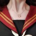 Harry Potter Movie Peripheral S925 Sterling Silver Wizard Sorting Hat Magic Stone Necklace Earring Nail Collarbone Chain Gift