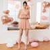 Spring New Women's V-Neck Sequin Dress Mini Dress Spinning Skirt