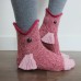Knit Crocodile Socks Christmas Socks Knitted Creative Medium Tube Animal Socks