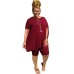 New Fashion Women's Plus Size 5XL Solid Color Casual Suit