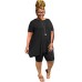 New Fashion Women's Plus Size 5XL Solid Color Casual Suit