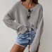 Women's Loose Large Drop Shoulder Knit Top Knitwear