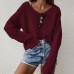 Women's Loose Large Drop Shoulder Knit Top Knitwear