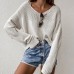 Women's Loose Large Drop Shoulder Knit Top Knitwear