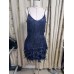 Fashion Fringe Sequin Feather Panel Dress