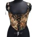 French Monet Oil Painting Wind-Dyed Ink And Wash Front Straps Body Sculpting Fish Bone Waist Half Chest Suspender Top