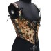 French Monet Oil Painting Wind-Dyed Ink And Wash Front Straps Body Sculpting Fish Bone Waist Half Chest Suspender Top