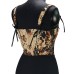 French Monet Oil Painting Wind-Dyed Ink And Wash Front Straps Body Sculpting Fish Bone Waist Half Chest Suspender Top
