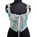 French Bandage Half-Pack Bodice Yarn-Dyed Ink Wash Chrysanthemum Embroidery Oil Painting Style Folded Vest Women's Top