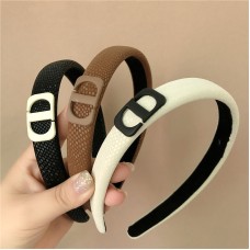 CD High Skull Top Fabric Headband Net Red New Face Wash Press Hair Wide-Brimmed Headband Hairpin Headwear