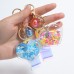 New Oil Love Keychain Cute Peach Heart Acrylic Pendant Creative Student Gift Pendant