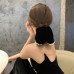 Korean Velvet Head Rope Black Light Luxury Temperament Pearl Hair Ring Large Intestine Ring Rubber Band