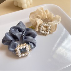 New Style Hair Ring Korean Temperament Pearl Net Red Hair Rope All-Match Elegant Ball Hair Accessories