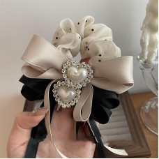 High Quality Bow Love Pearl Large Intestine Hair Ring Female Net Red New Temperament Hair Rope High Quality Bow Love Pearl Large Intestine Hair Ring Female Net Red New Temperament Hair Rope