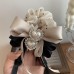 High Quality Bow Love Pearl Large Intestine Hair Ring Female Net Red New Temperament Hair Rope