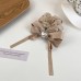 High Quality Bow Love Pearl Large Intestine Hair Ring Female Net Red New Temperament Hair Rope