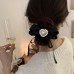 High Quality Bow Love Pearl Large Intestine Hair Ring Female Net Red New Temperament Hair Rope