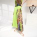 Miyake Pleated Fashion Women's Print Slim Short Sleeve T-Shirt Loose Skirt