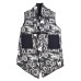 Street Trendy Personality Two-Sided Wear Contrasting Color Sleeveless Cotton Vest Women's Winter New Loose Mid-Length Coat