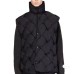 New Fashion Woven Pattern Warm Down Jacket Green Vest Loose Sleeveless Vest